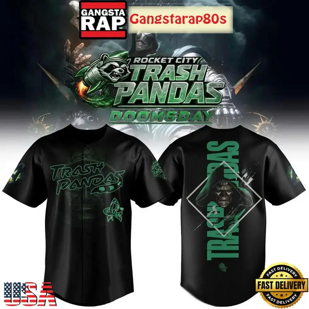 Rocket City Trash Pandas Doomsday 2026 Baseball Jersey Image