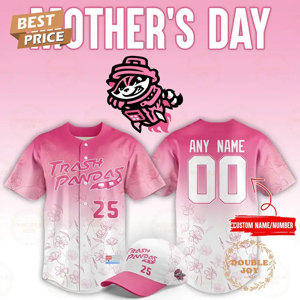 Rocket City Trash Pandas MLB Morther's Day 2025 Custom Name Limited Edition Baseball Jersey Image
