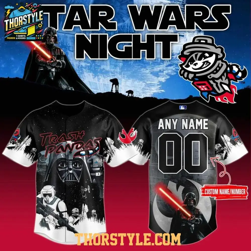 Rocket City Trash Pandas Star Wars Night 2026 Personalized Baseball Jersey Image