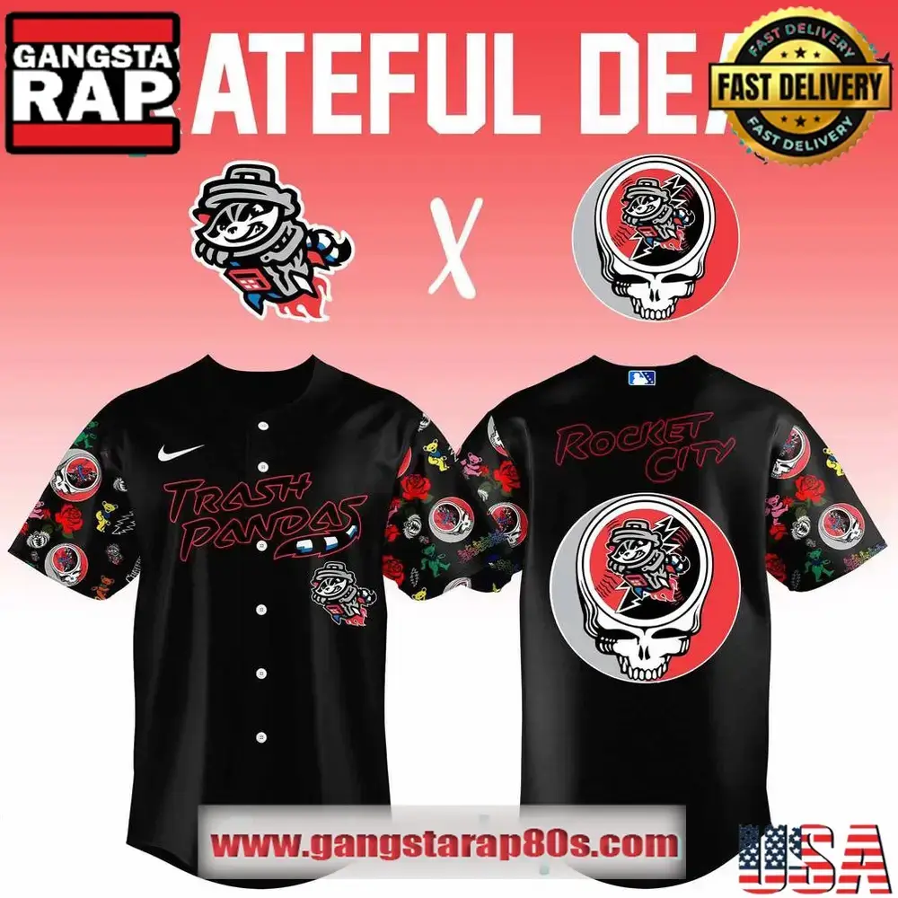 Rocket City Trash Pandas x Grateful Deal 2025 Special Edition Baseball Jersey Image