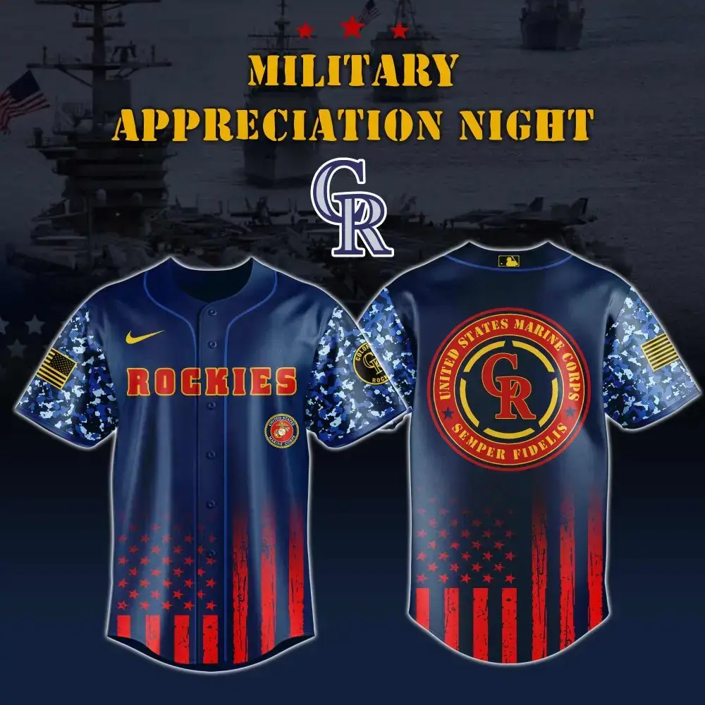 Rockies Military Appreciation Jersey - Honor The Troops With Stylish Camo Design! Image