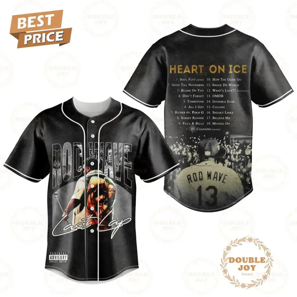 Rod Wave Heart On Ice Baseball Jersey Image