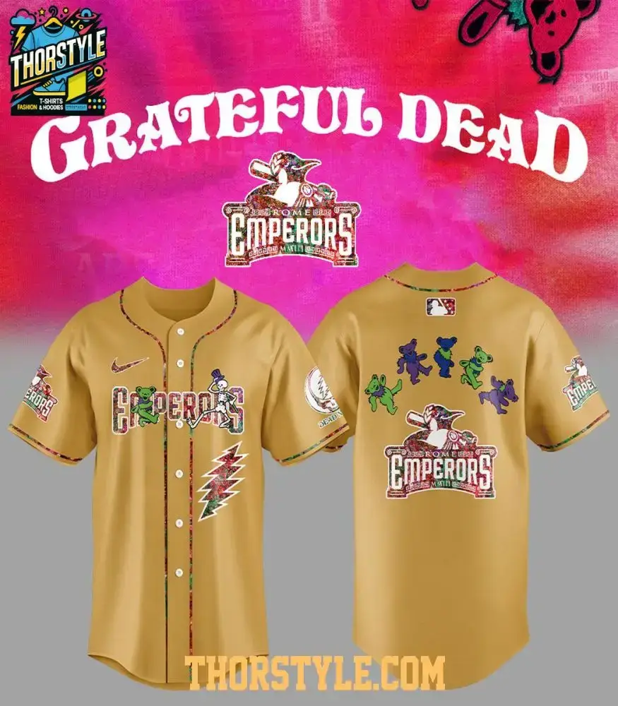 Rome Emperors Grateful Dead 60Th Anniversary 2025 Baseball Jersey Image