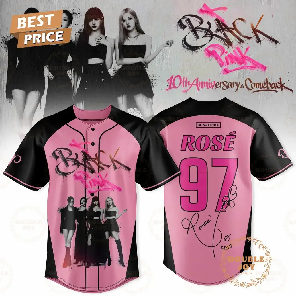 Rosé x Blackpink 10th Anniversary & Comeback Baseball Jersey Image