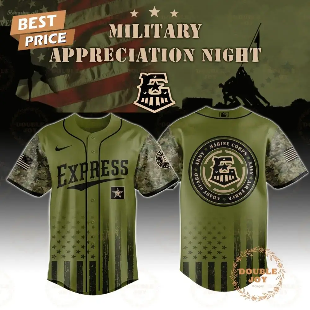 Round Rock Express Military Appreciation Night 2025 Special Edition Baseball Jersey Image