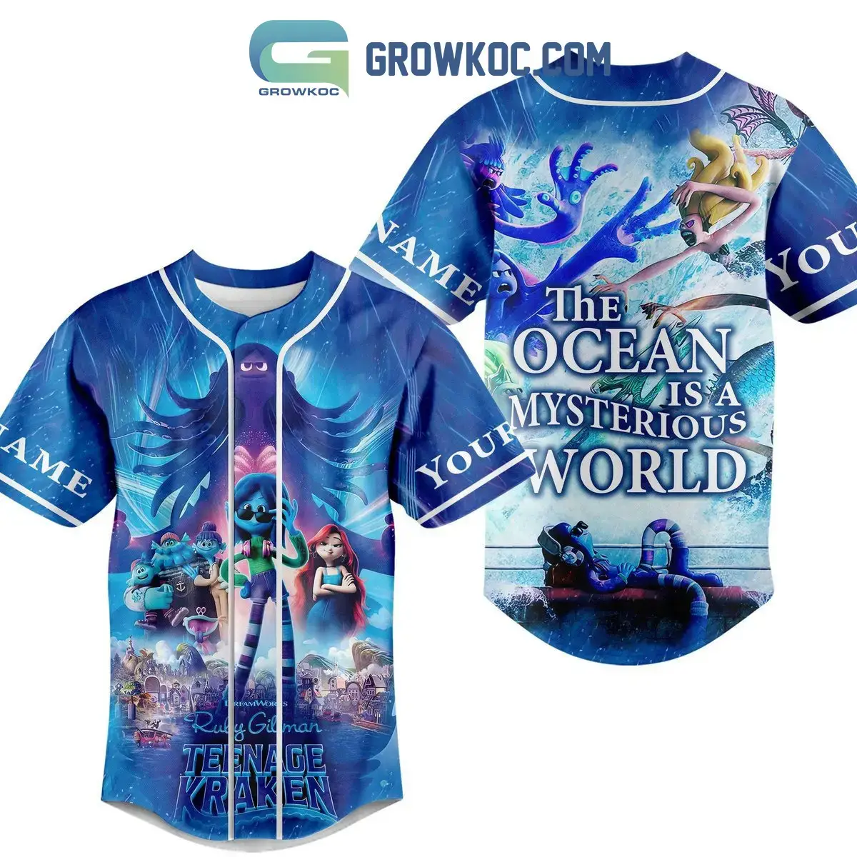 Ruly Gilman Teenage Kraken The Ocean Is A Mysterious World Personalized Baseball Jersey Image
