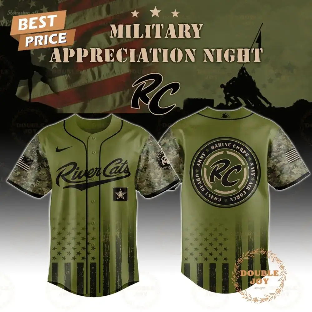 Sacramento River Cats Military Appreciation Night 2025 Special Edition Baseball Jersey Image