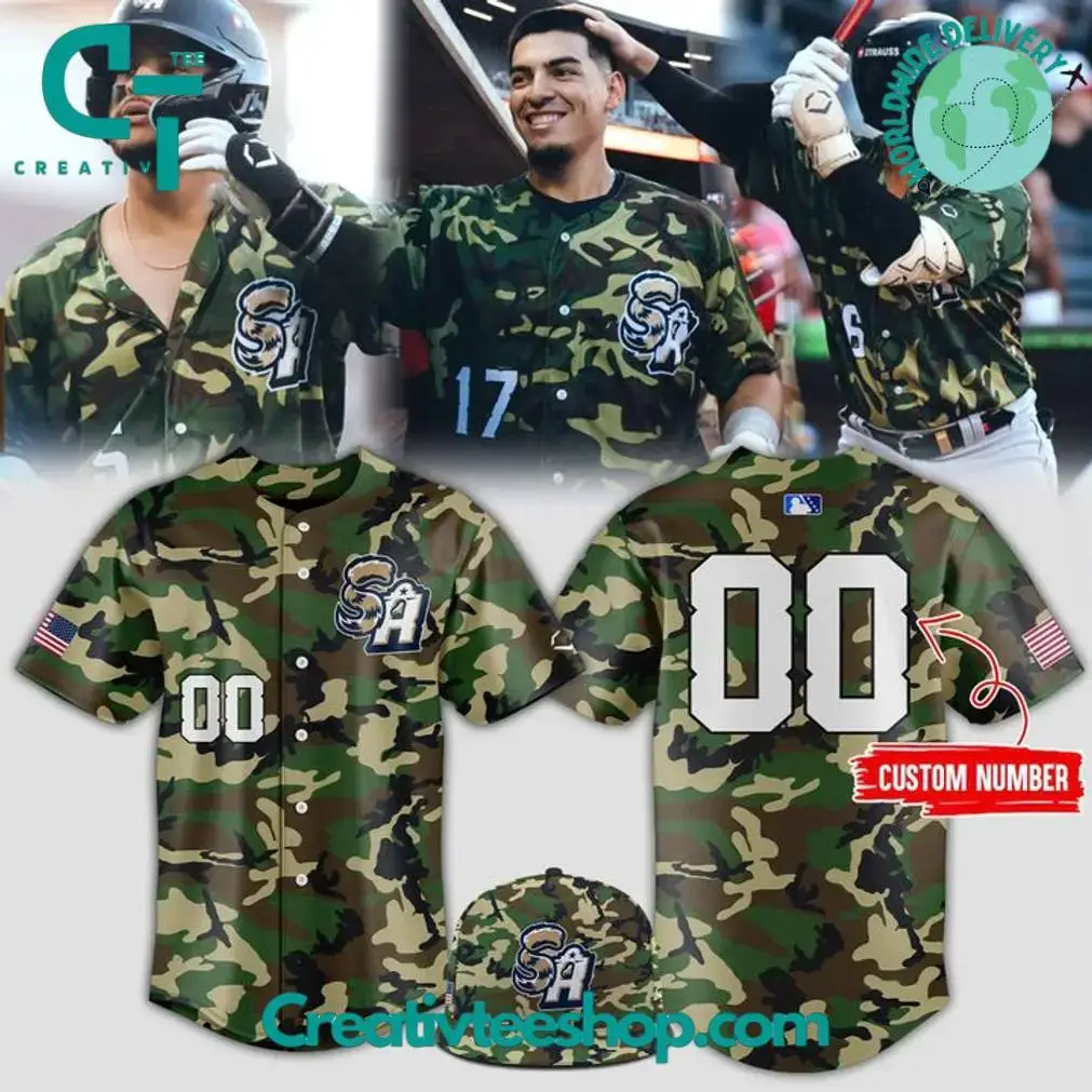San Antonio Missions Camo Special New 2025 Baseball Jersey Image