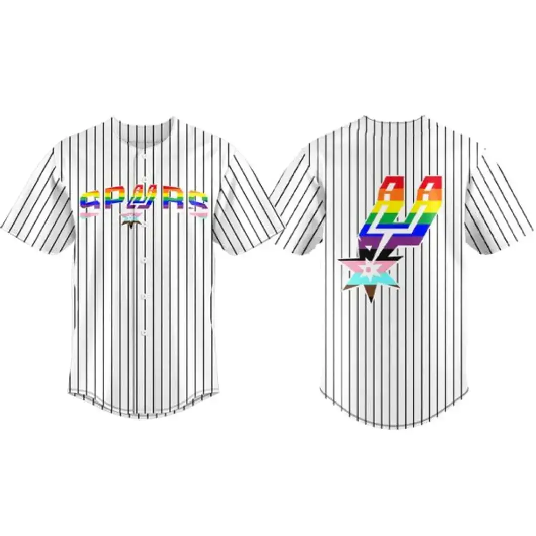 San Antonio Spurs Pride Night 2026 Baseball Jersey Image
