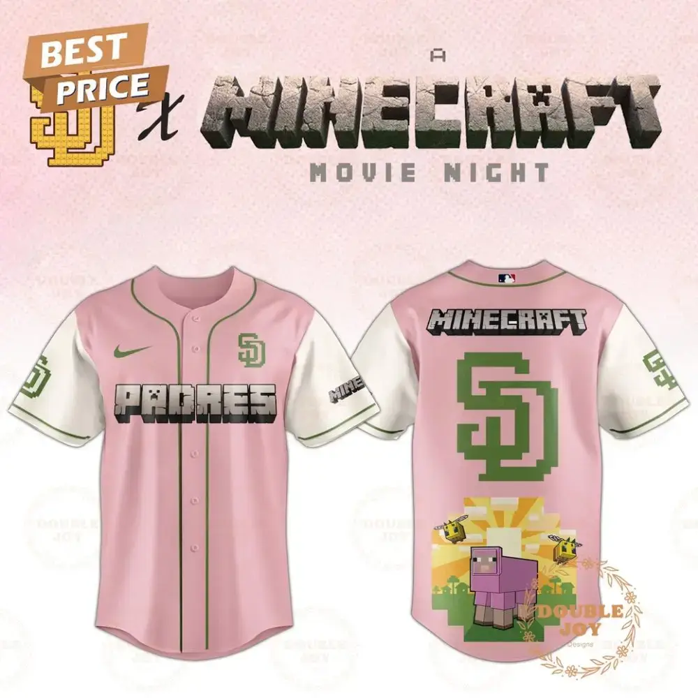 San Diego Padres 2025 A Minecraft Movie Night Special Edition Baseball Jersey Image