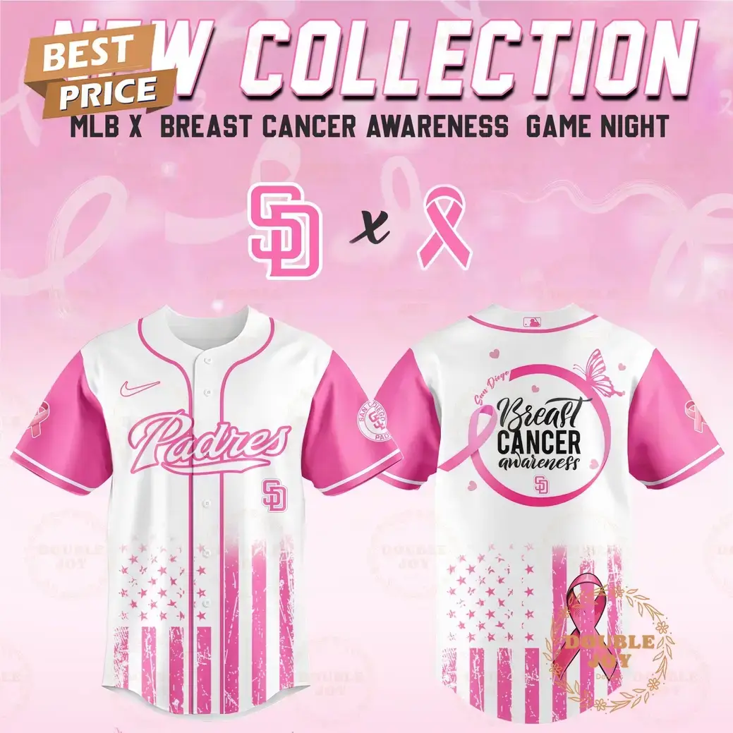 San Diego Padres 2025 Breast Cancer Awareness Game Night Special Edition Baseball Jersey Image