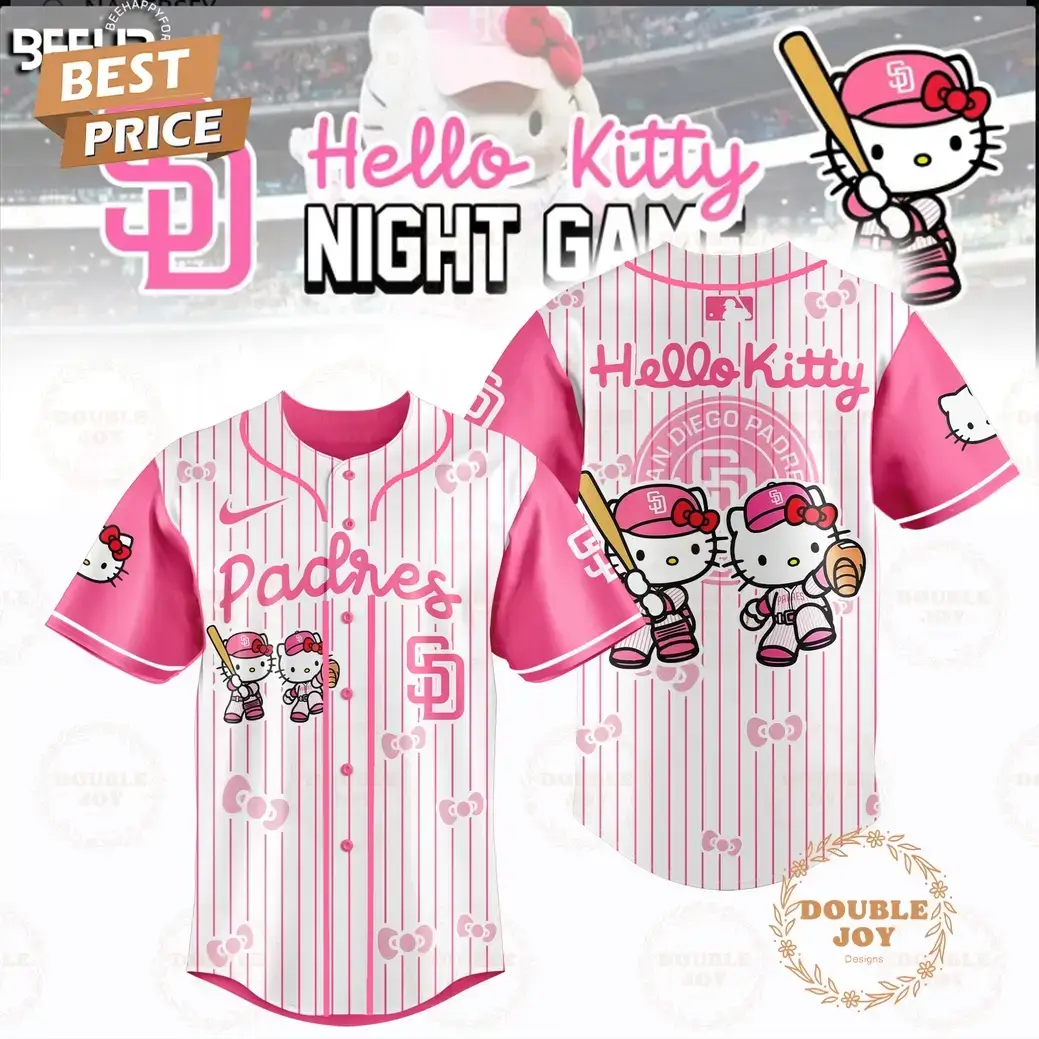 San Diego Padres 2025 Hello Kitty Night Game Limited Edition Baseball Jersey Image