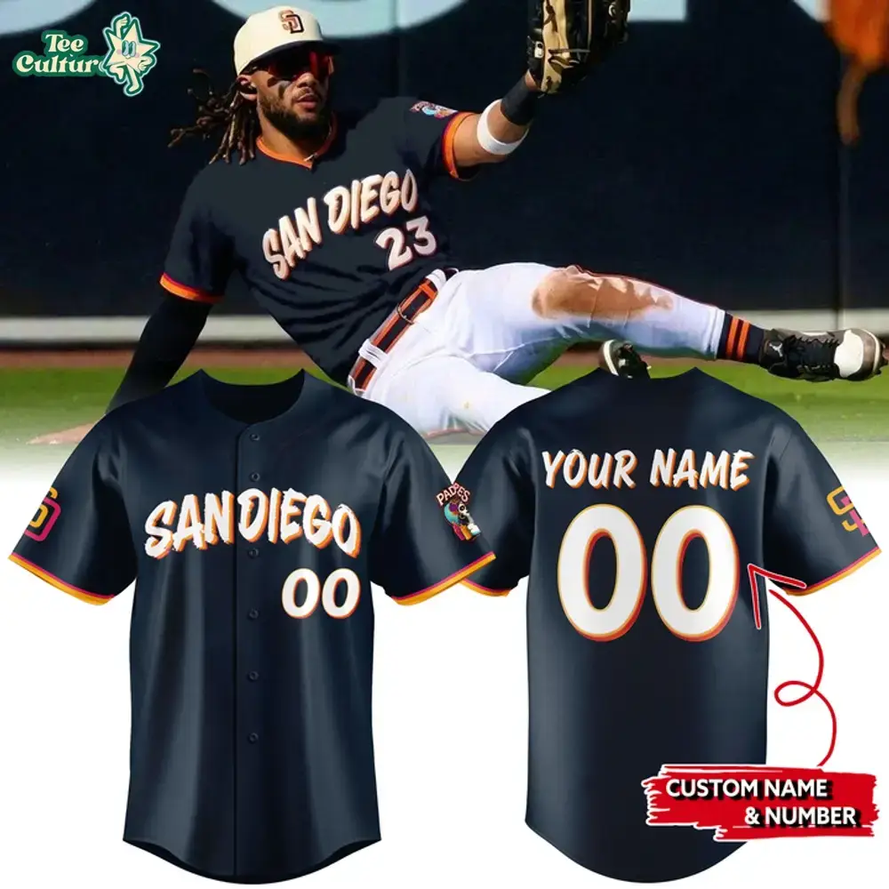 San Diego Padres 2026 City Connect Custom Name Baseball Jersey Image
