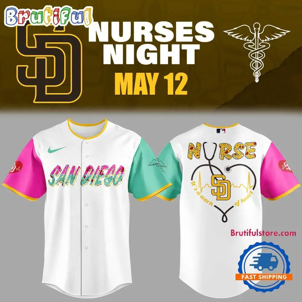 San Diego Padres Baseball NURSES NIGHT 2025 Jersey Shirt Image
