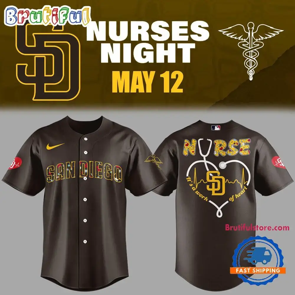 San Diego Padres Baseball Nurses Night Baseball Jersey Shirt Image