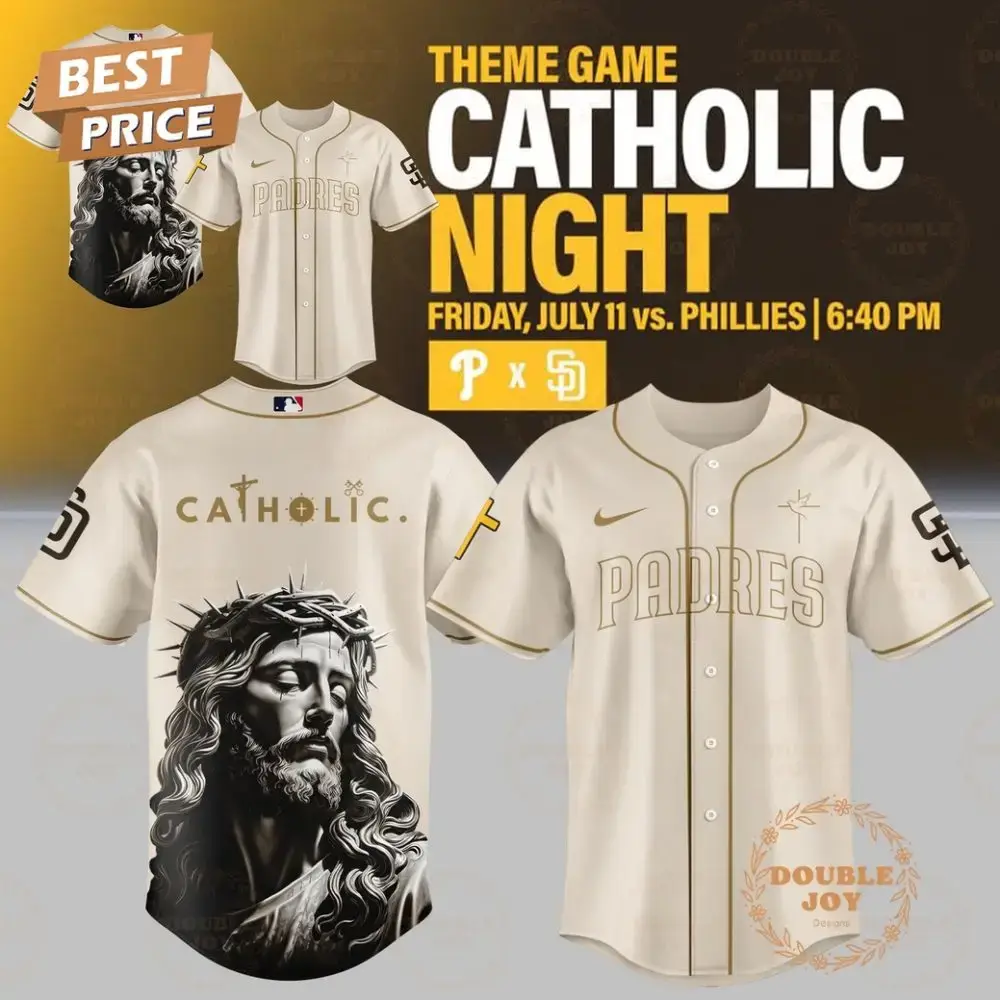 San Diego Padres Catholic Night 2025 Baseball Jersey Image