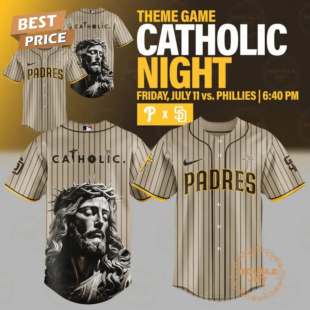 San Diego Padres Catholic Night 2025 Limited Edition Baseball Jersey Image