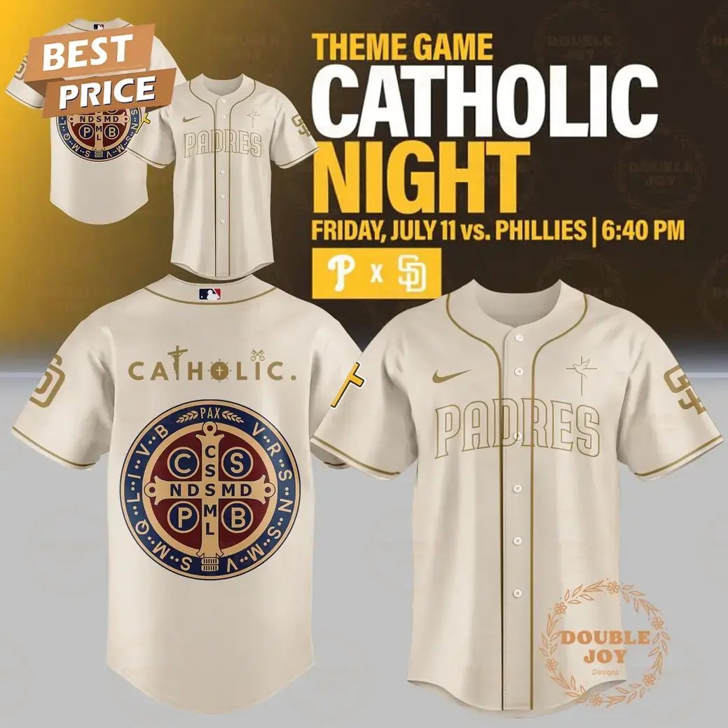 San Diego Padres Catholic Night Baseball Jersey Image