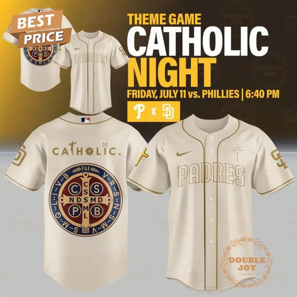 San Diego Padres Catholic Night Baseball Jersey Image