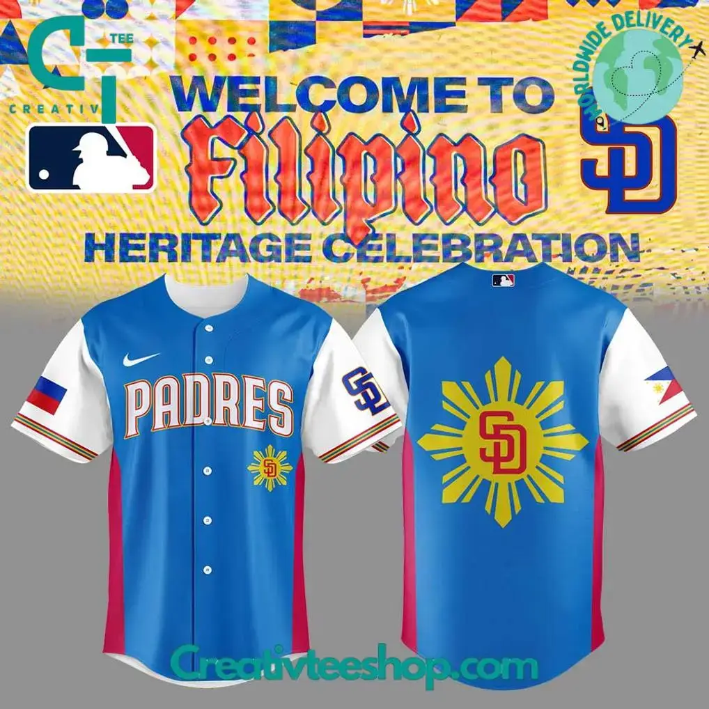 San Diego Padres Celebrating Filipino Heritage Night Limited Edition Baseball Jersey Image