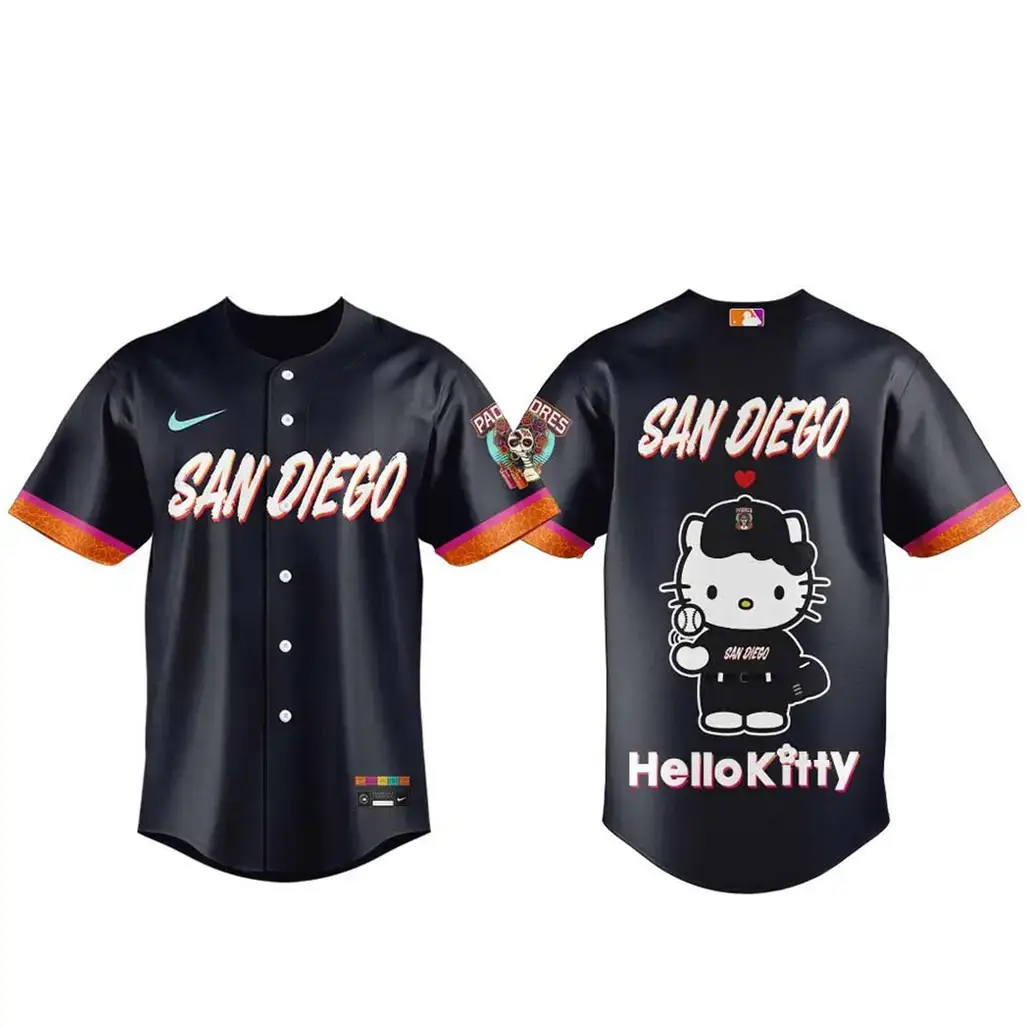 San Diego Padres City Connect 2026 x Hello Kitty Baseball Jersey Image