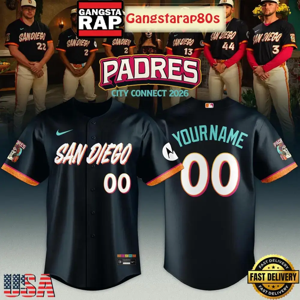 San Diego Padres City Connect New Season 2026 Custom Baseball Jersey Image