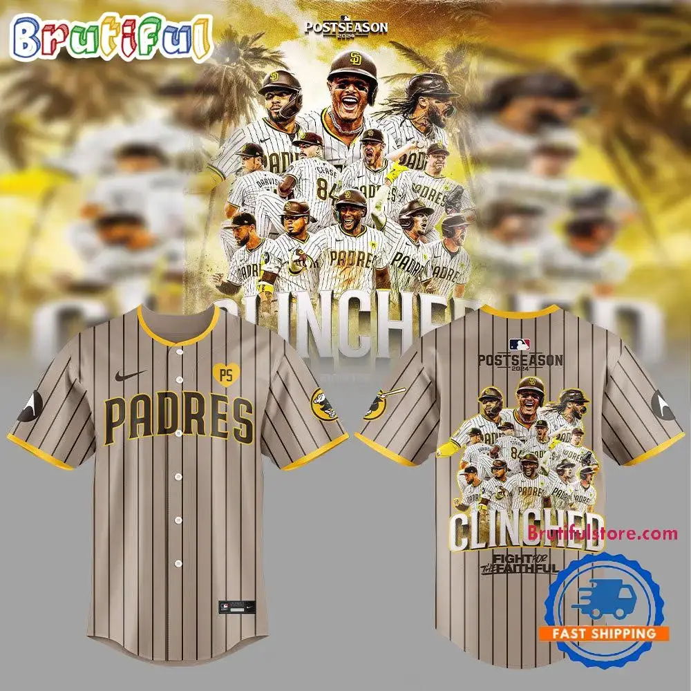 San Diego Padres Clinched 2024 October Ready Postseason Baseball Jersey Shirt Image