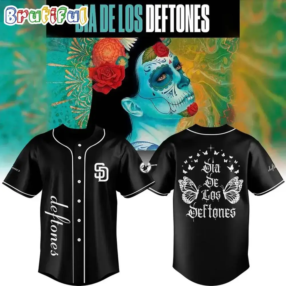 San Diego Padres Dia de los DEFTONES Baseball Jersey Image