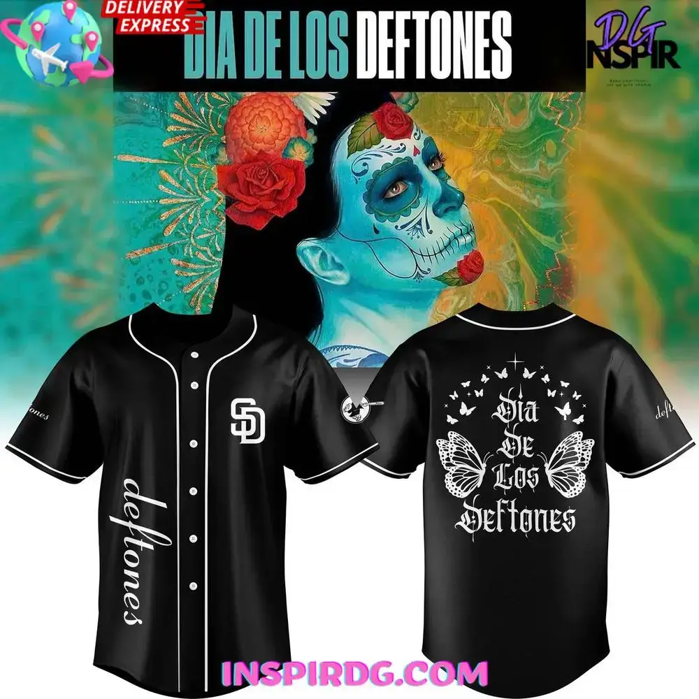 San Diego Padres Dia De Los Deftones Special Baseball Jersey Image