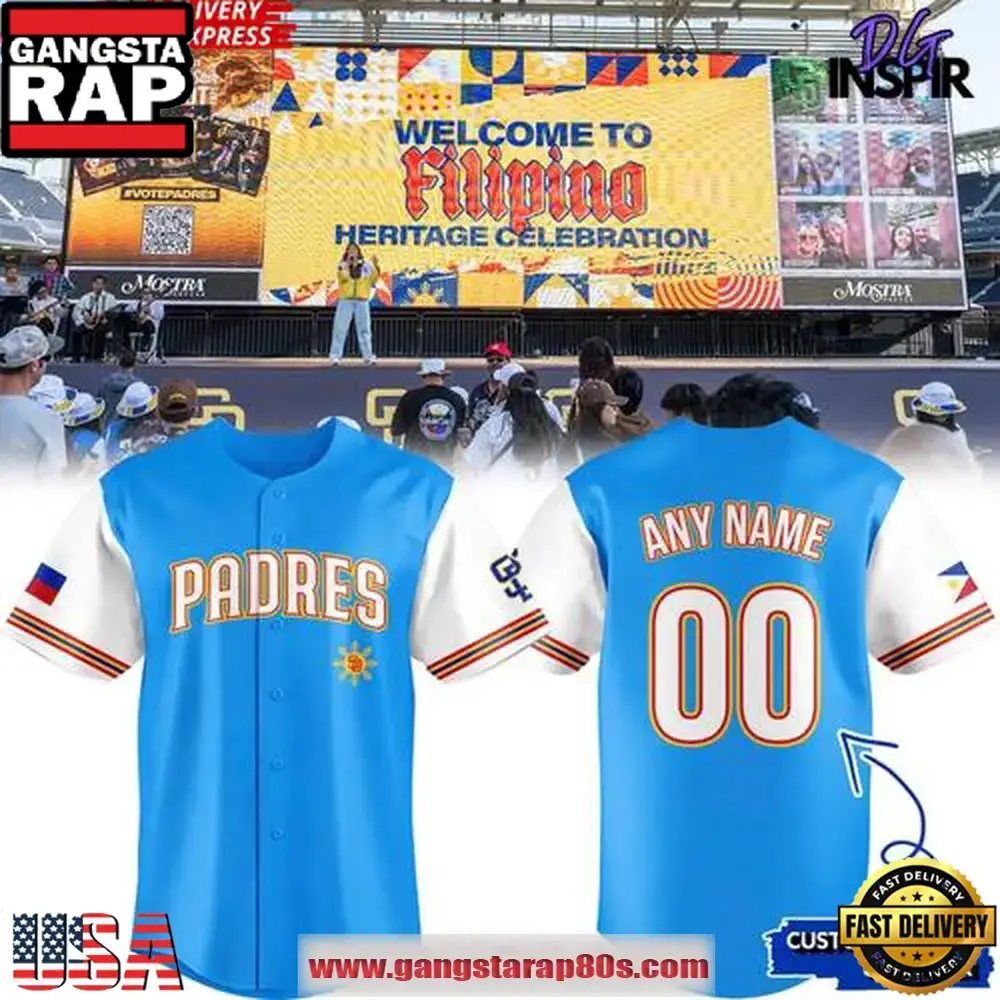 San Diego Padres Filipino Heritage Celebration Custom Baseball Jersey Shirt Image