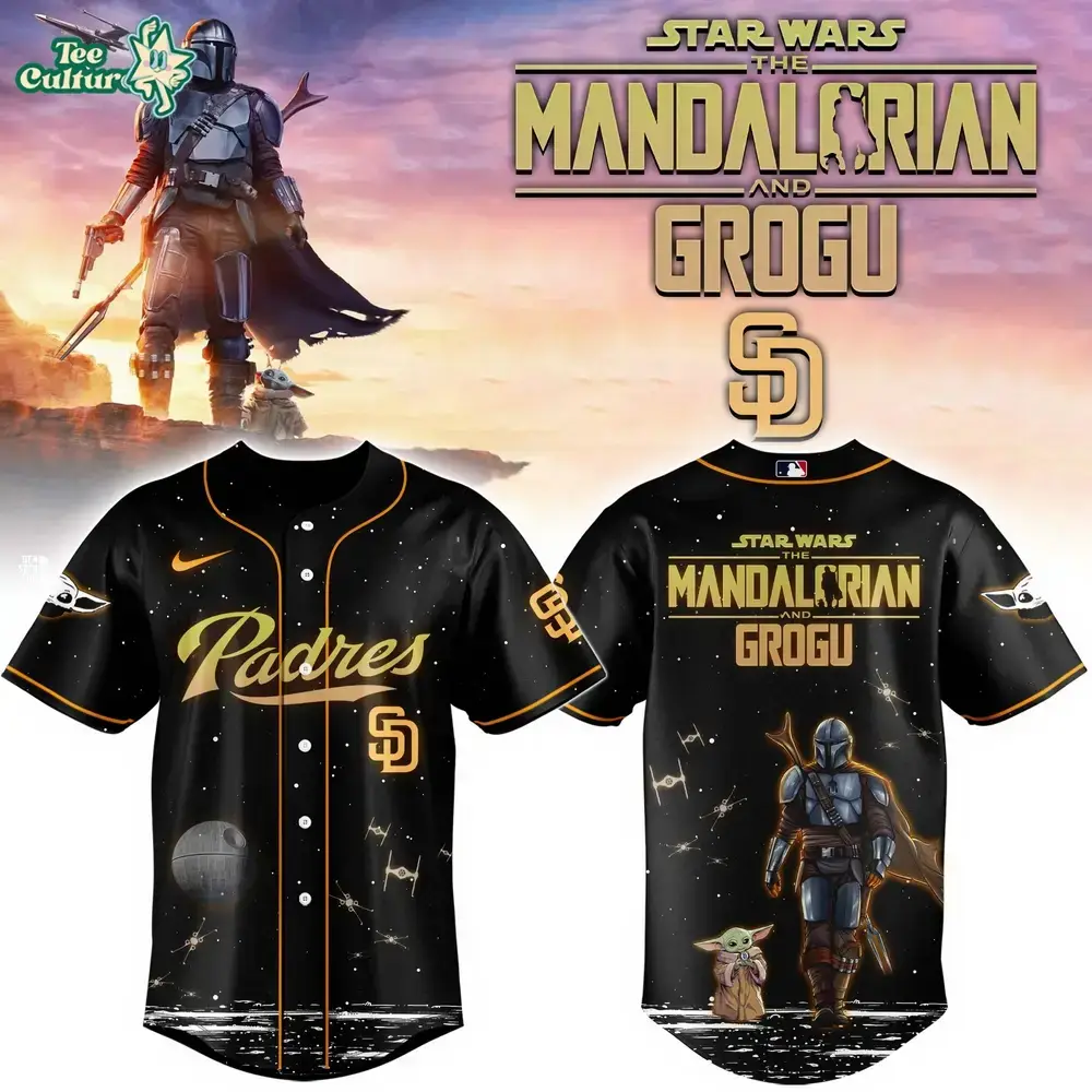 San Diego Padres Grogu & Mandalorian Special Edition Baseball Jersey Image