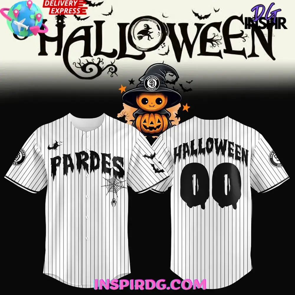 San Diego Padres Happy Halloween 2024 Custom Baseball Jersey Image