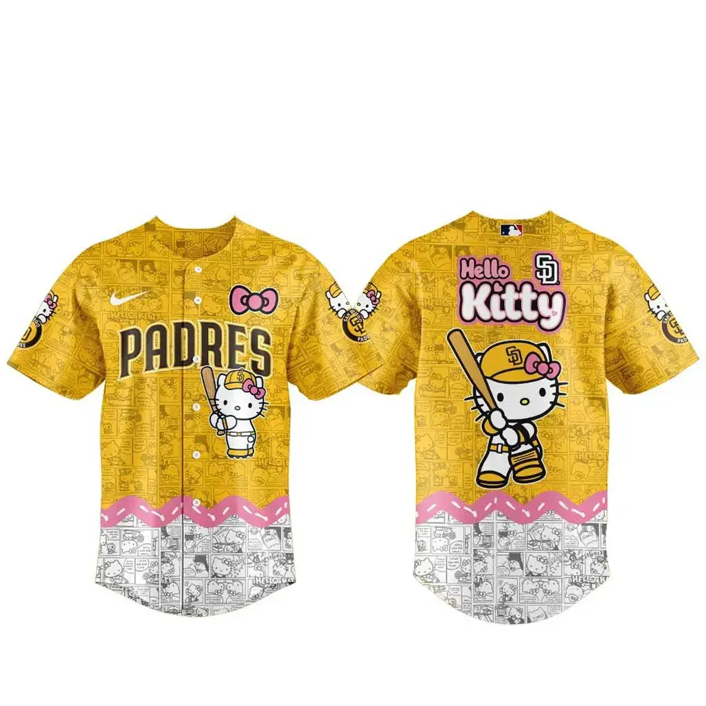 San Diego Padres Hello Kitty 2026 Homerun Charm Baseball Jersey Image