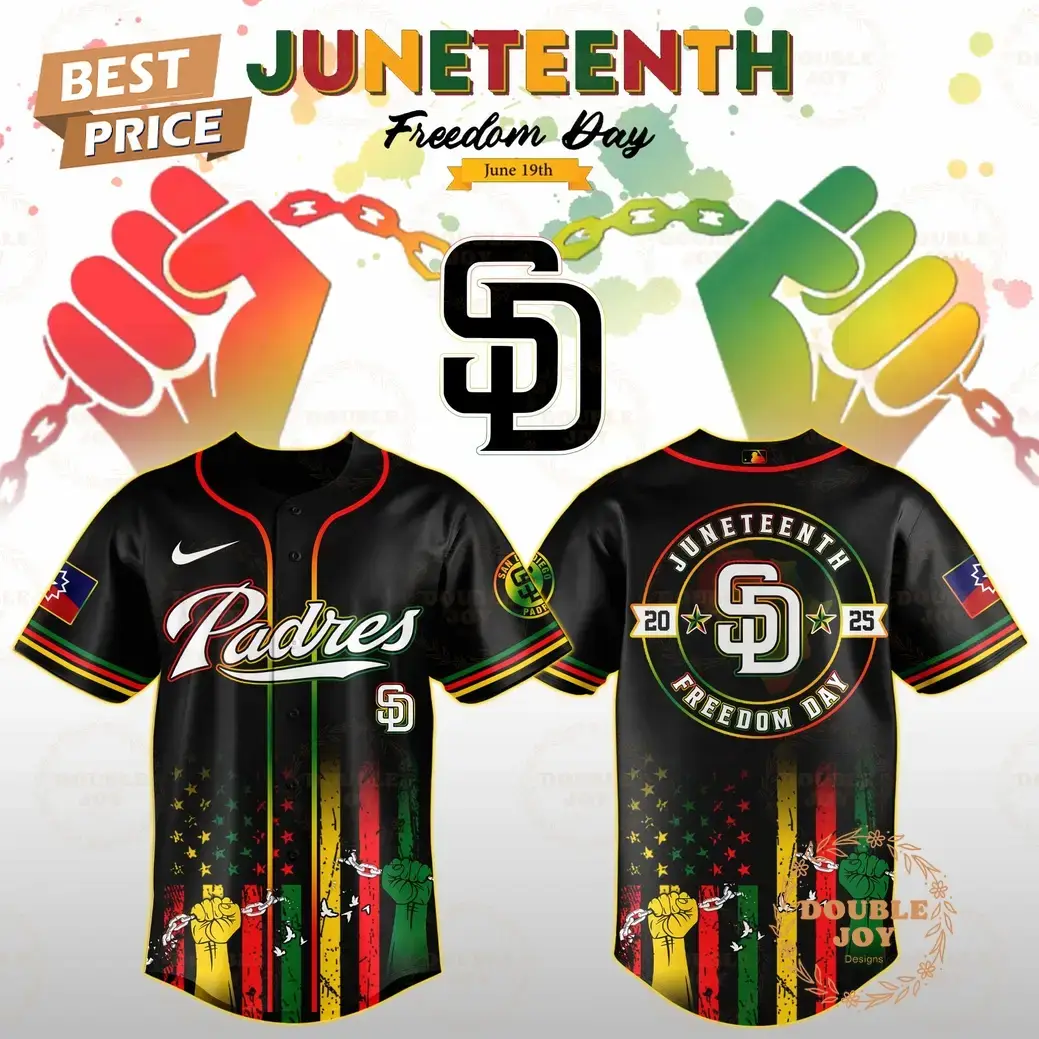 San Diego Padres Juneteenth Freedom Day 2025 Special Edition Baseball Jersey Image