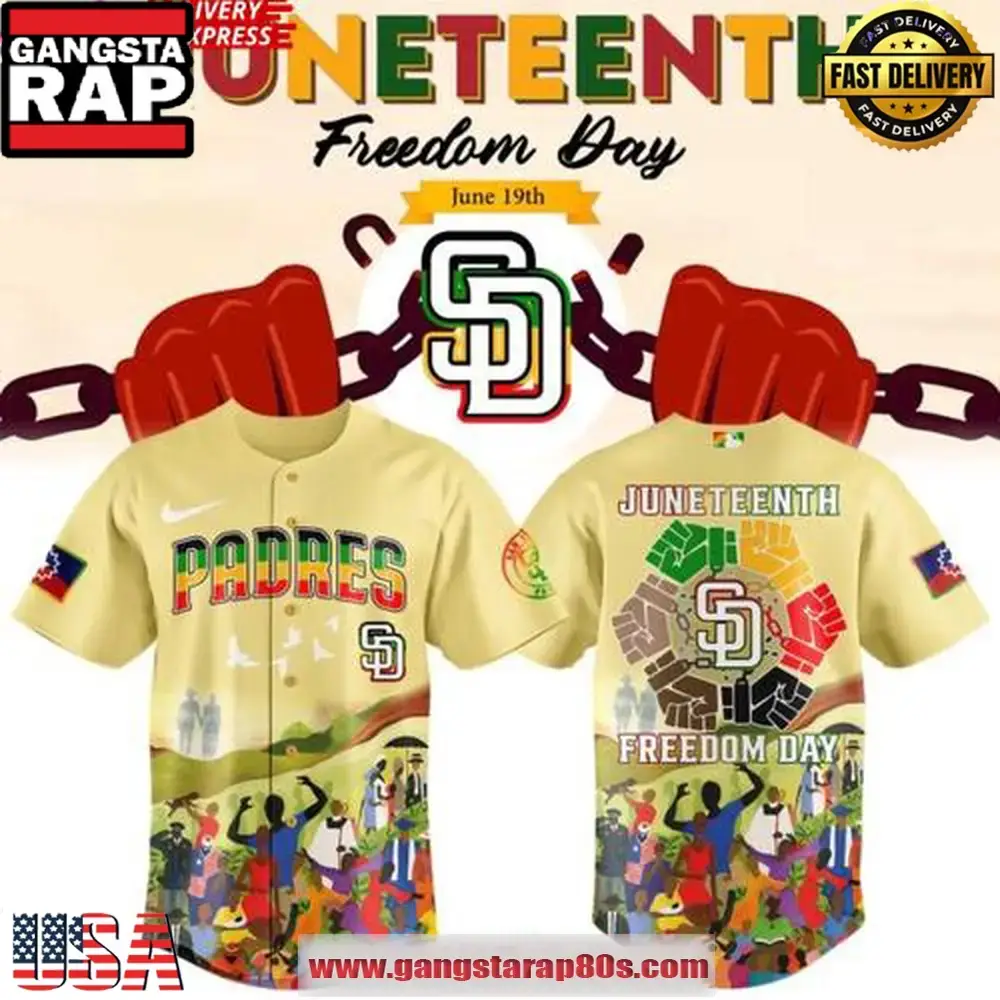 San Diego Padres Juneteenth Freedom Day Limited Edition 2025 Baseball Jersey Shirt Image