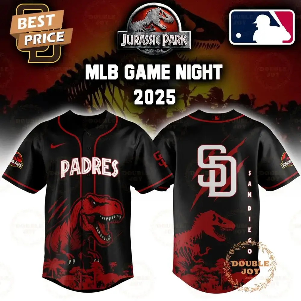 San Diego Padres Jurassic Park Game Night 2025 Limited Edition Baseball Jersey Image