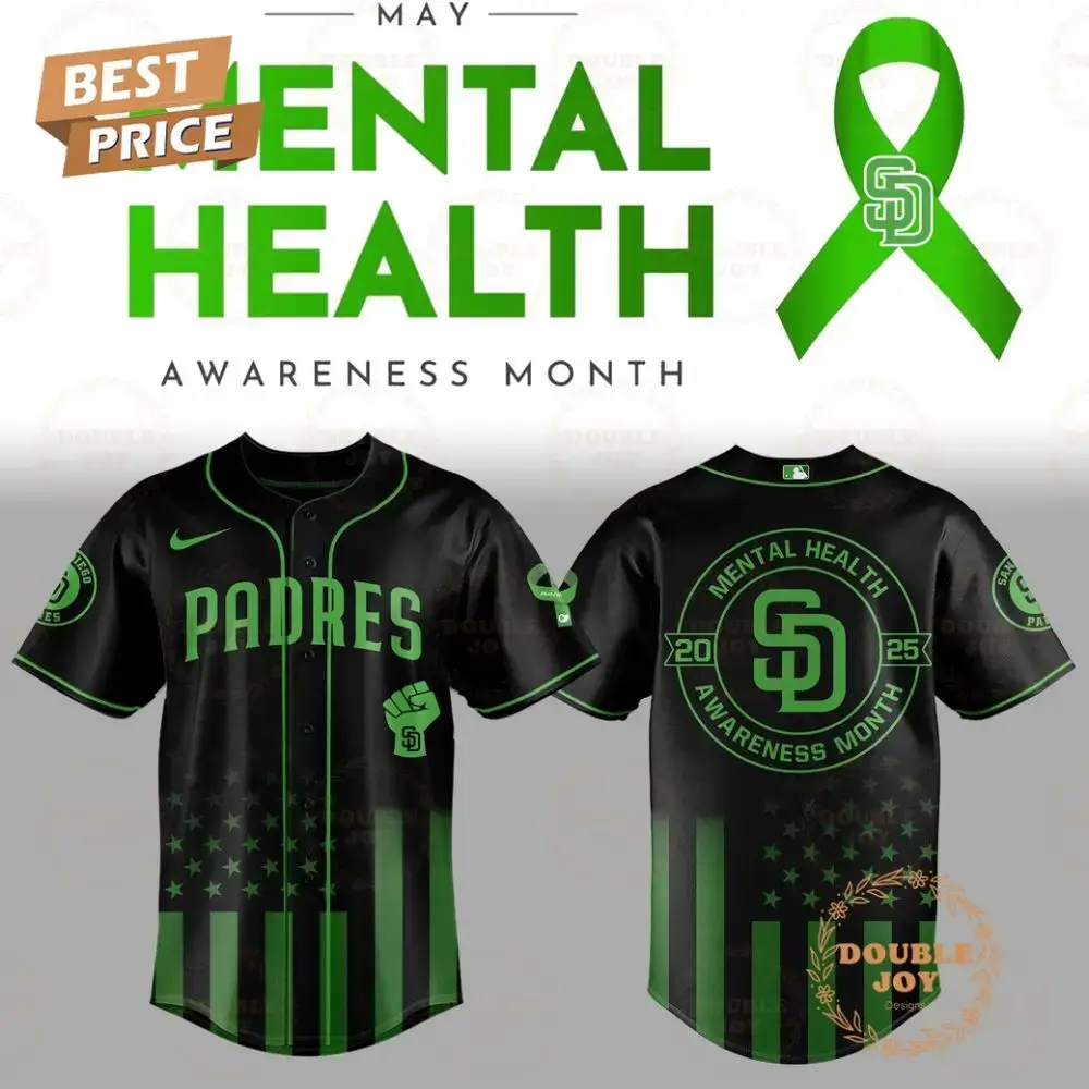 San Diego Padres Mental Health Awareness Month 2025 Limited Edition Baseball Jersey Image