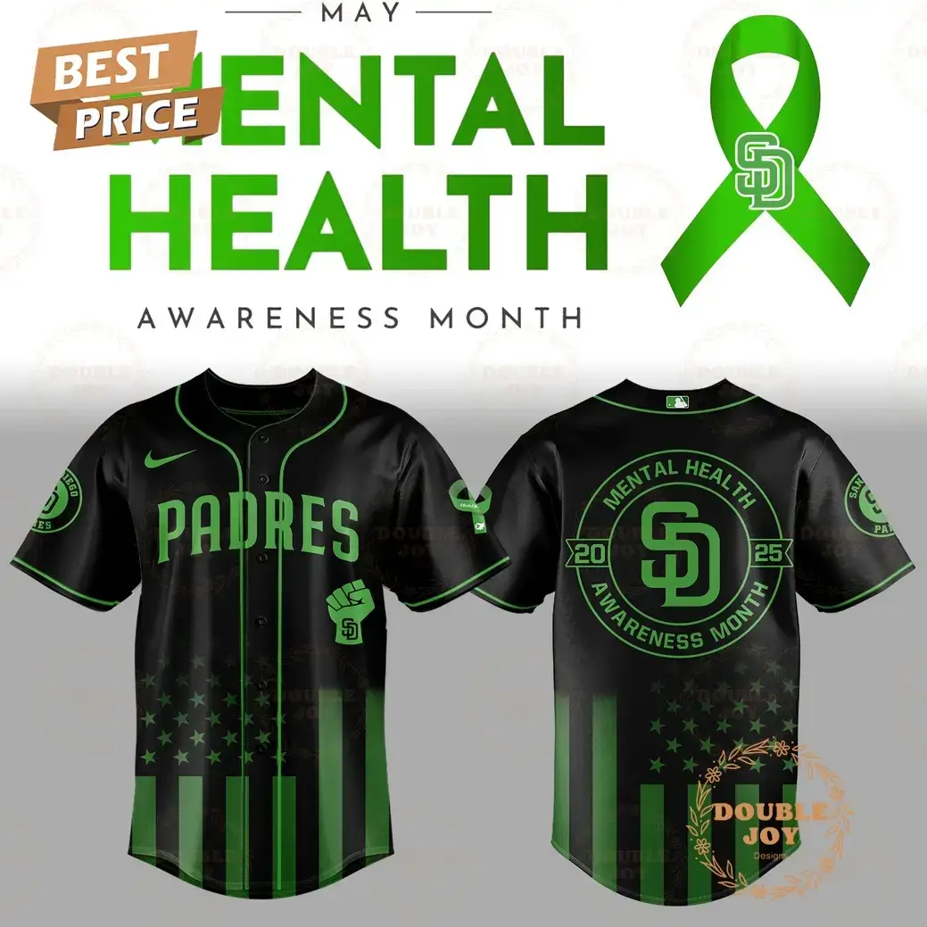 San Diego Padres Mental Health Awareness Month 2025 Limited Edition Baseball Jersey Image