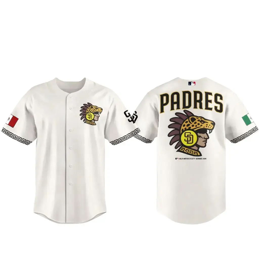 San Diego Padres Mexico City Series 2026 Baseball Jersey Image