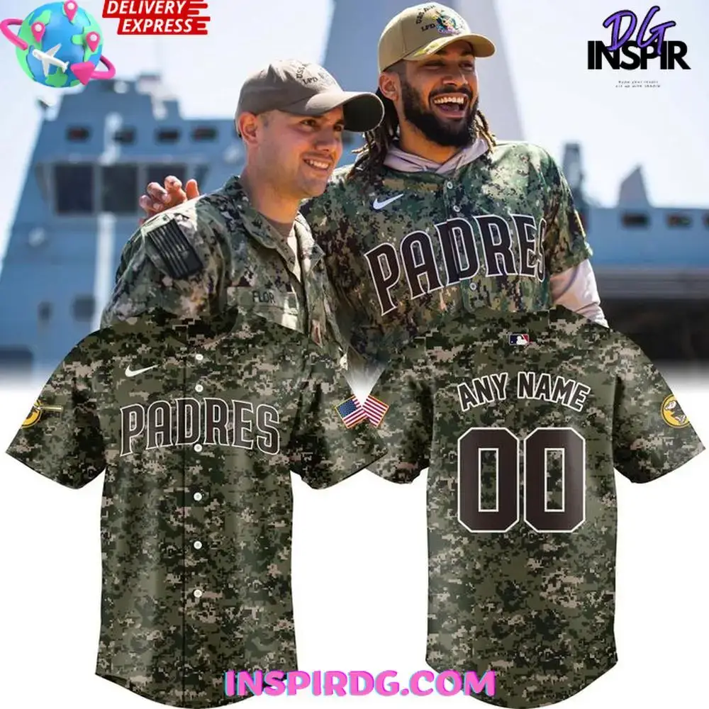 San Diego Padres Military Appreciation 2025 Camo Jersey Image