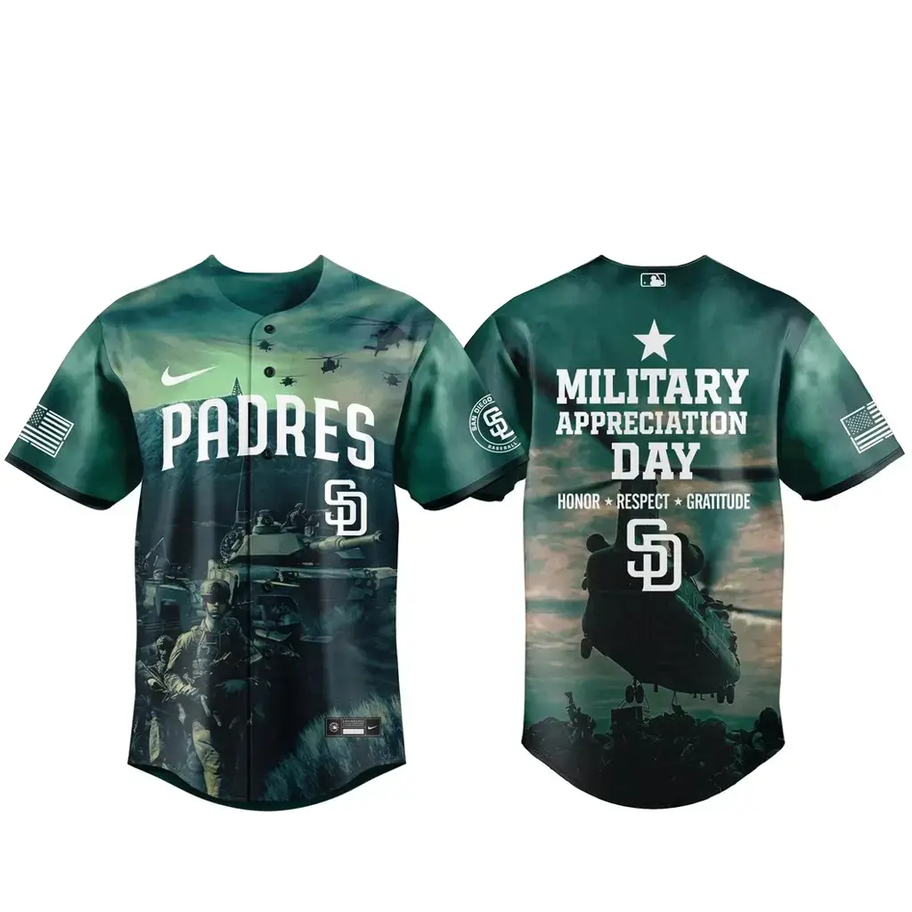 San Diego Padres Military Appreciation Day 2026 Baseball Jersey Image