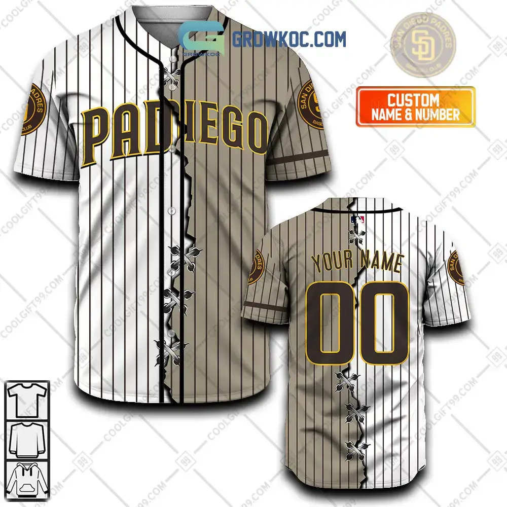 San Diego Padres MLB Personalized Mix Baseball Jersey Image