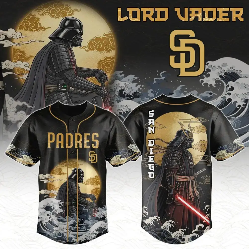 San Diego Padres Mlb X Star War Japanese Style Custom Baseball Jersey Image
