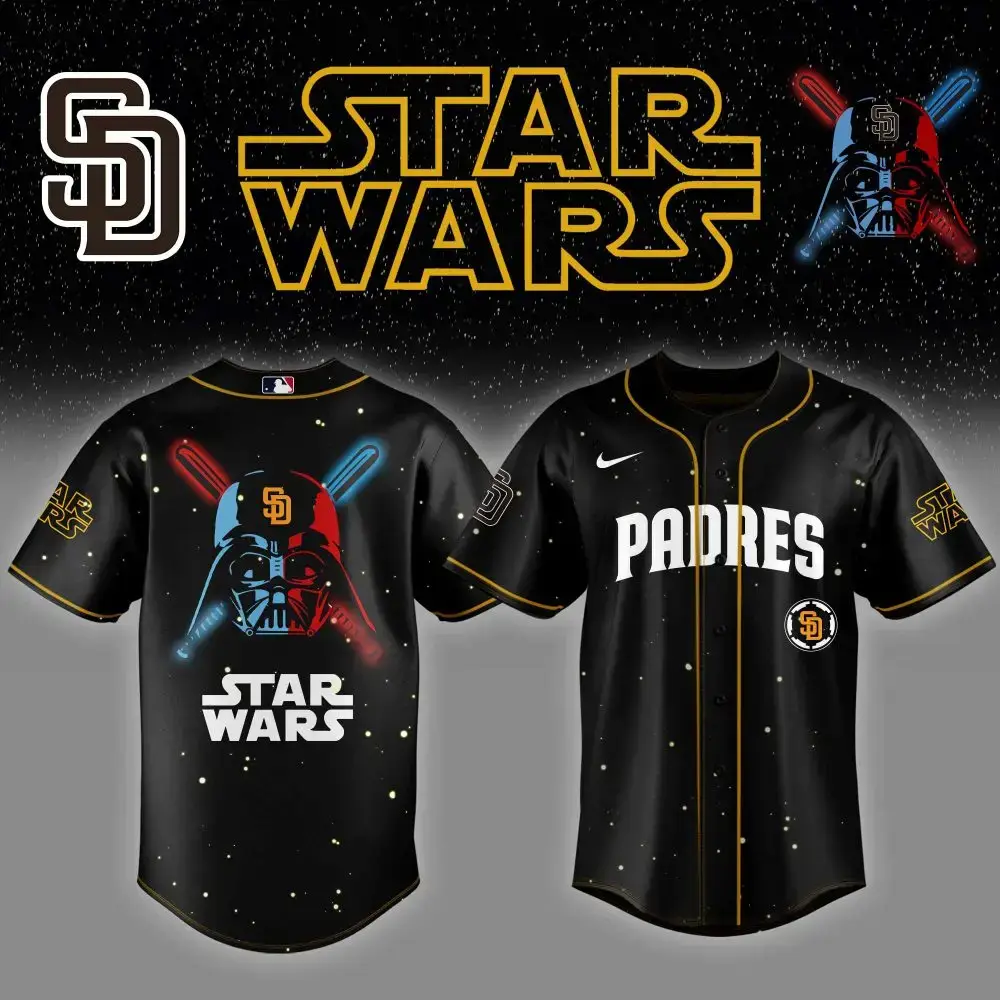 San Diego Padres Mlb X Starwars Custom Baseball Jersey Image