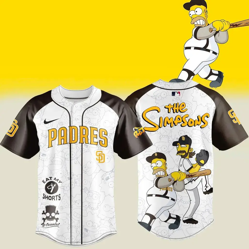 San Diego Padres The Simpsons Eat My Shorts 2026 Baseball Jersey Image