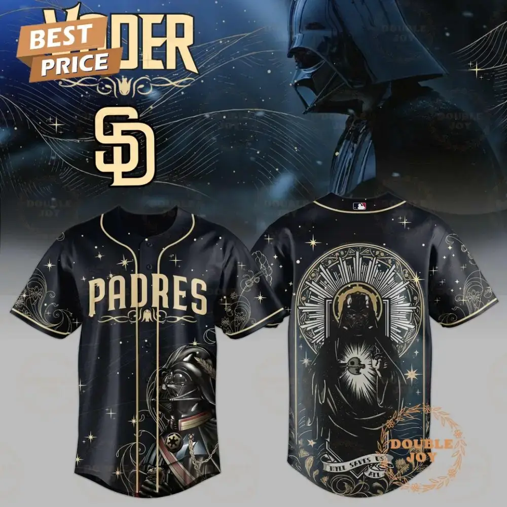 San Diego Padres Vader X Dark Lord Of The Stars 2025 Limited Edition Baseball Jersey Image