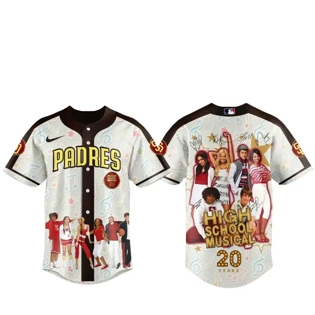 San Diego Padres x 20th Anniversary High School Musical Baseball Jersey Image