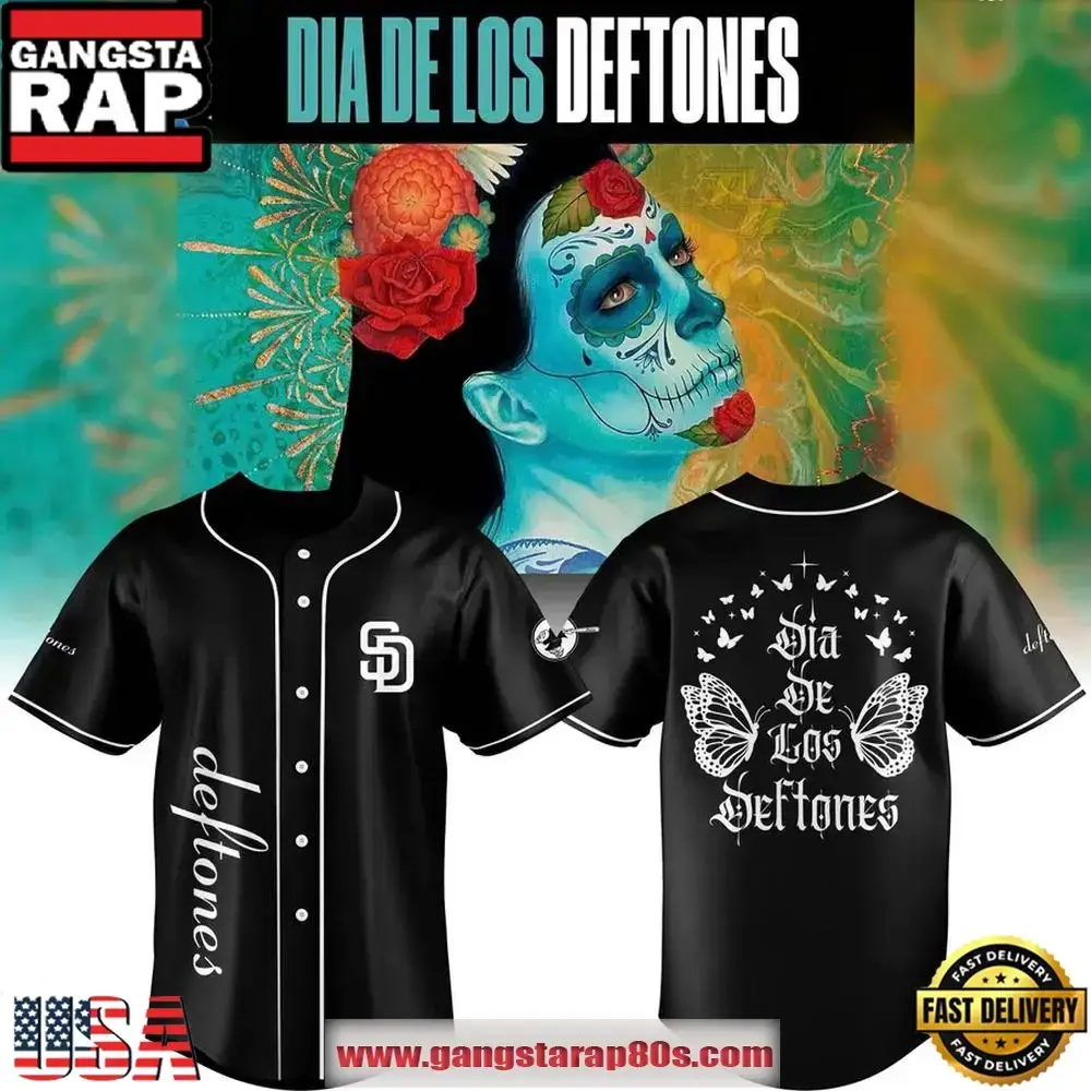 San Diego Padres x DEFTONES Dia de los Special Edition Baseball Jersey Image