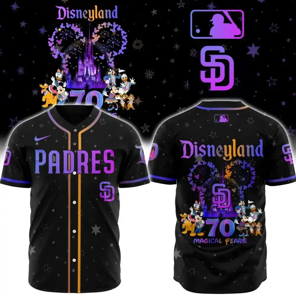 San Diego Padres X Disneyland 70 Magical Years Custom Baseball Jersey Image