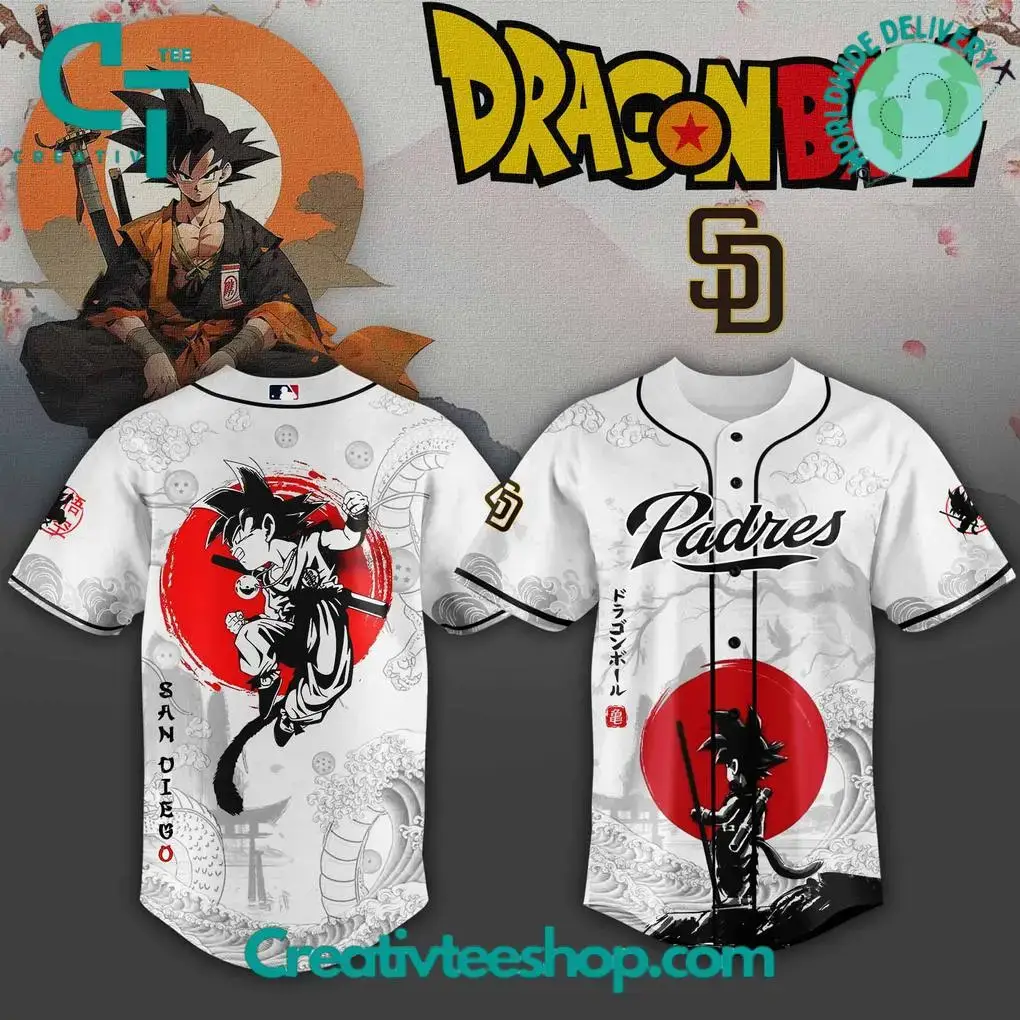San Diego Padres X Dragon Ball 2025 Japan Edition Baseball Jersey Image